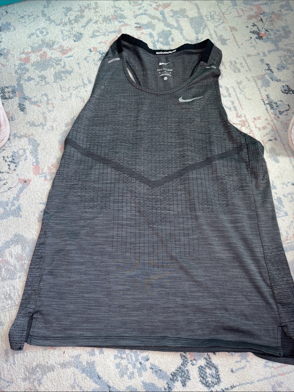 Nike dri-fit ADV Dark Gray Mesh Performance Tank size medium